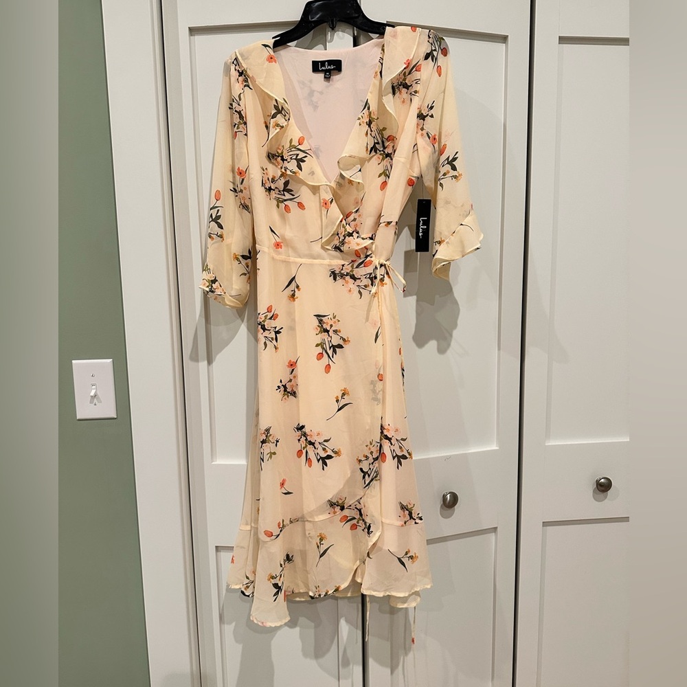 Love Song Blush Floral Print Ruffled Dress
